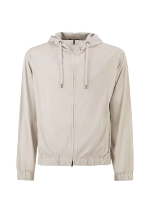 Herno elasticated-waist hooded jacket - Neutrals