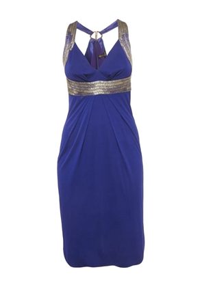 Roberto Cavalli beading jersey dress - Blue