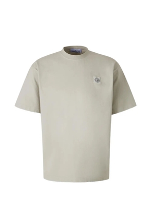 Stone Island ribbed patch round neck T-shirt - Neutrals