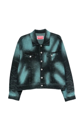 Kenzo stained-effect denim jacket - Green