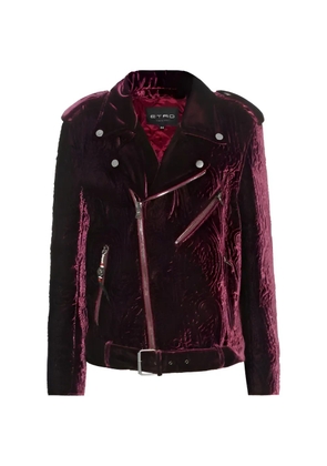 ETRO velvet quilted jacket - Red