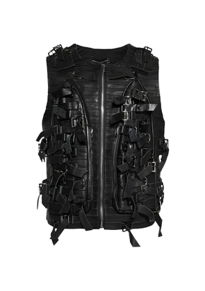 Who Decides War buckle-detail gilet - Black