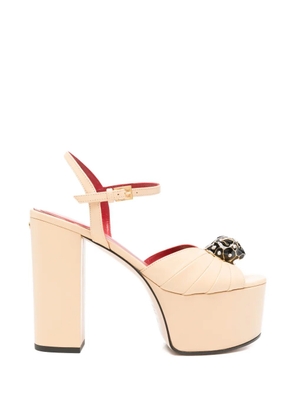 Valentino Garavani embellishment platform sandals - Neutrals