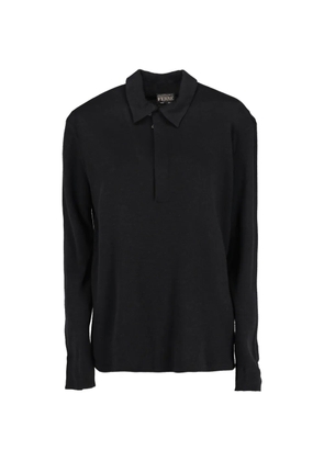 Gianfranco Ferré Pre-Owned concealed-fastening polo top - Black