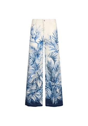 LIU JO printed flared jeans - Neutrals