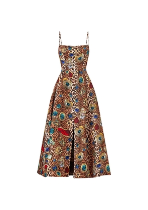 Camilla Nazar Nirvana flared skirt corset dress - Brown