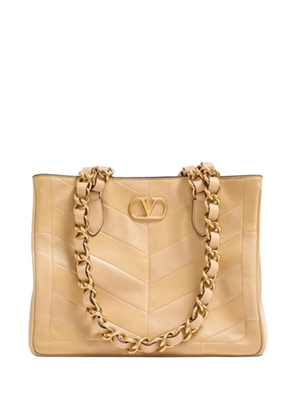 Valentino Garavani Laseine leather shoulder bag - Neutrals