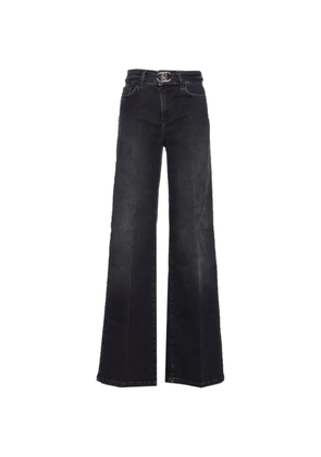 LIU JO logo-belt jeans - Black