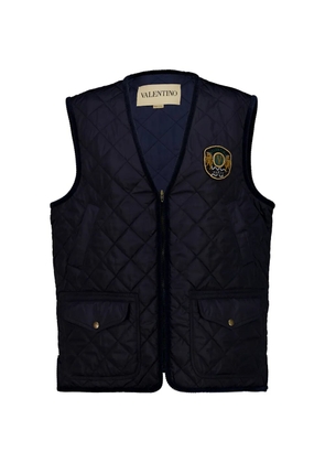 Valentino Garavani quilted patched gilet - Blue