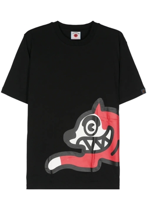 ICECREAM running dog-print cotton T-shirt - Black