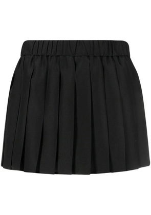 RED Valentino pleated slip-on short shorts - Black