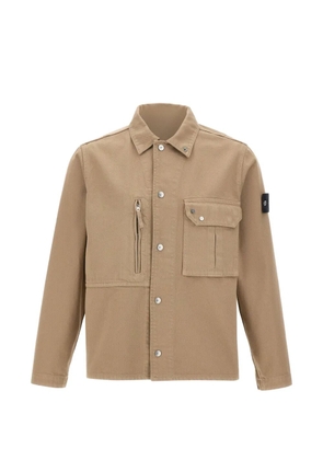 Stone Island flap pocket logo patch jacket - Neutrals