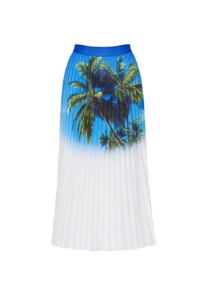 MM6 Maison Margiela pleated palm skirt - White