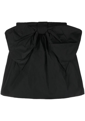 RED Valentino bow-detail taffeta mini skirt - Black