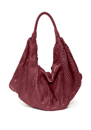 SOMMET woven zip shoulder bag - Red