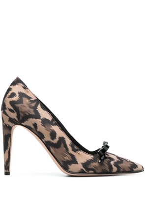 RED(V) Sandie leopard-print bow-detail pumps - Neutrals