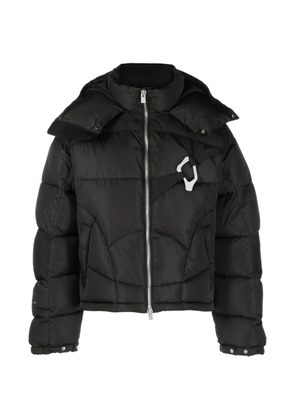 HELIOT EMIL abstract padded zip-up jacket - Black