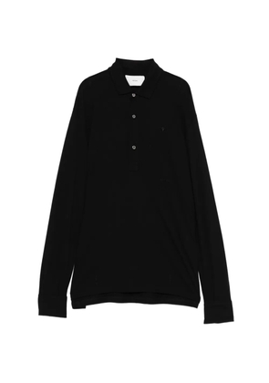 Setchu logo-embroidered long-sleeve polo shirt - Brown