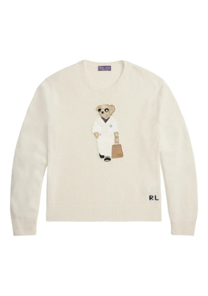 Ralph Lauren Purple Label bear-detail sweater - Neutrals