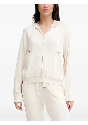 BOSS zip-up hoodie - White