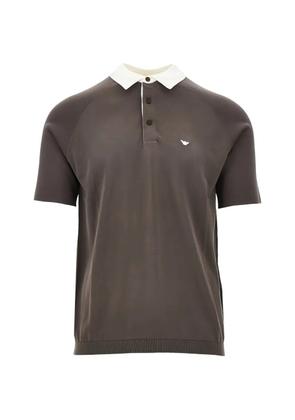 Emporio Armani mag collared polo shirt - Brown