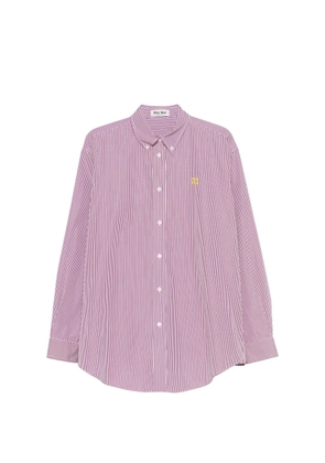 Miu Miu striped buttoned shirt - Red