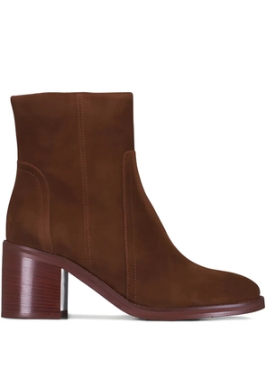 Aquatalia panelled block-heel ankle boots - Brown