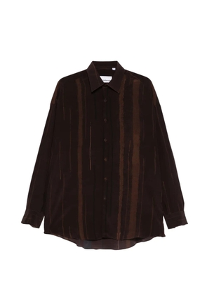 Costumein Valentino vertical stripes shirt - Brown