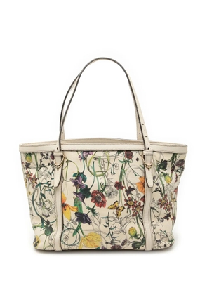 Gucci Pre-Owned 2000-2015 Small Leather Flora Nice tote bag - White