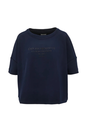 Emporio Armani logo-detail T-shirt - Blue