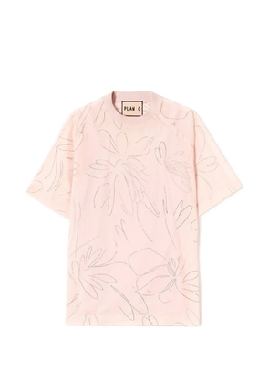 Plan C floral-print T-shirt - Pink