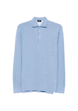 Barba long-sleeve polo shirt - Blue