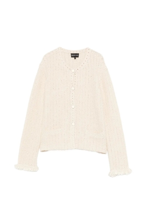 Emporio Armani fringed cardigan - Neutrals