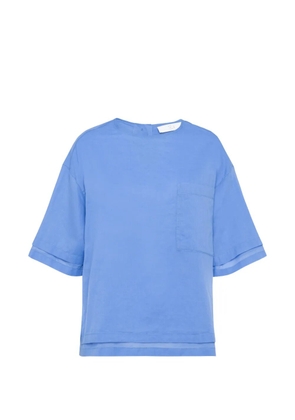 Tela front-pocket short-sleeve T-shirt - Blue