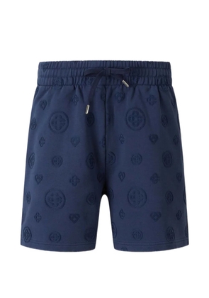 Casablanca monogram elasticated shorts - Blue