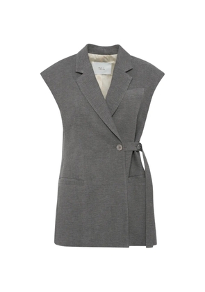Tela waist-tie gilet - Grey