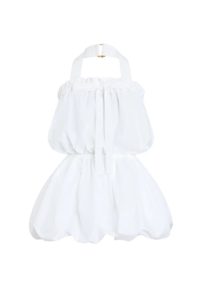 Patou halterneck bloomer mini dress - White
