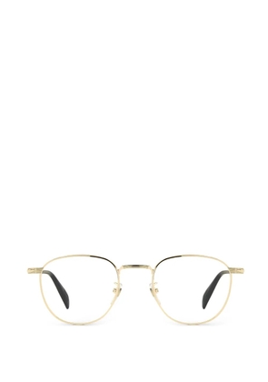 Eyewear by David Beckham round-frame metal glasses - Gold