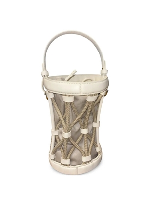 Coccinelle Koi woven bucket bag - White