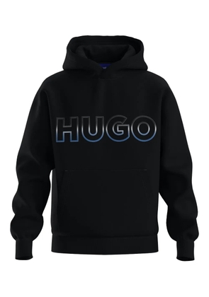 HUGO logo-detail hoodie - Black