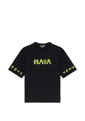IUTER Maya print-details T-shirt - Black