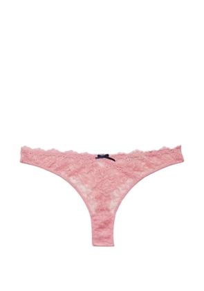 Fleur Du Mal Bianca lace thong - Pink