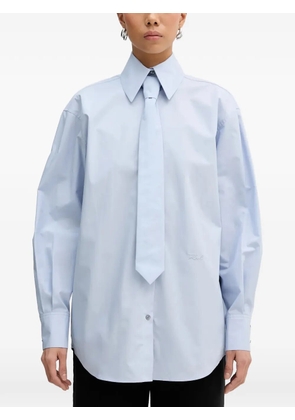 Karl Lagerfeld tie buttoned shirt - Blue
