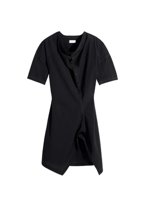 LEMAIRE asymmetric mini shirt dress - Black