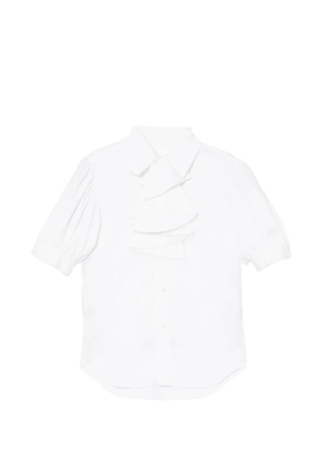 Noir Kei Ninomiya ruffle-collar shirt - White