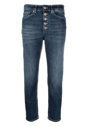 DONDUP bleach-effect high-waisted jeans - Blue
