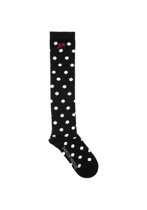 DAMSON MADDER polka dot-pattern knee-high socks - Black