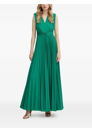 Morgan pleated V-neck maxi dress - Green