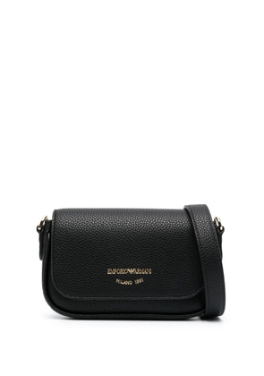 Emporio Armani logo-stamp crossbody bag - Black