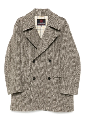 N.Peal Herringbone coat - Brown